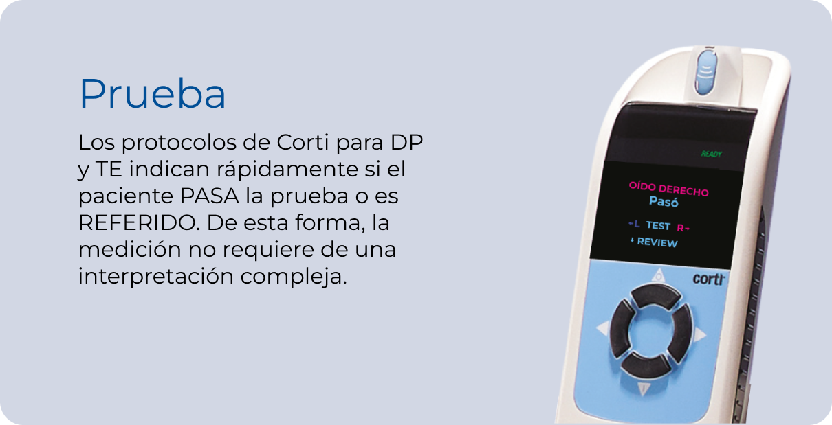 prueba gsi corti - tamizaje auditivo