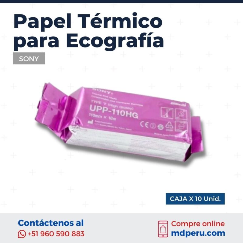 Papel térmico SONY UPP-110HG - Caja x 10 unidades