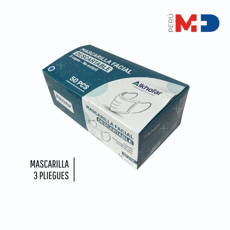 Tienda online de dispositivos médicos Mascarilla 3 Pliegues
