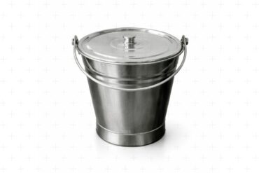 Balde de Acero Inoxidable con Tapa