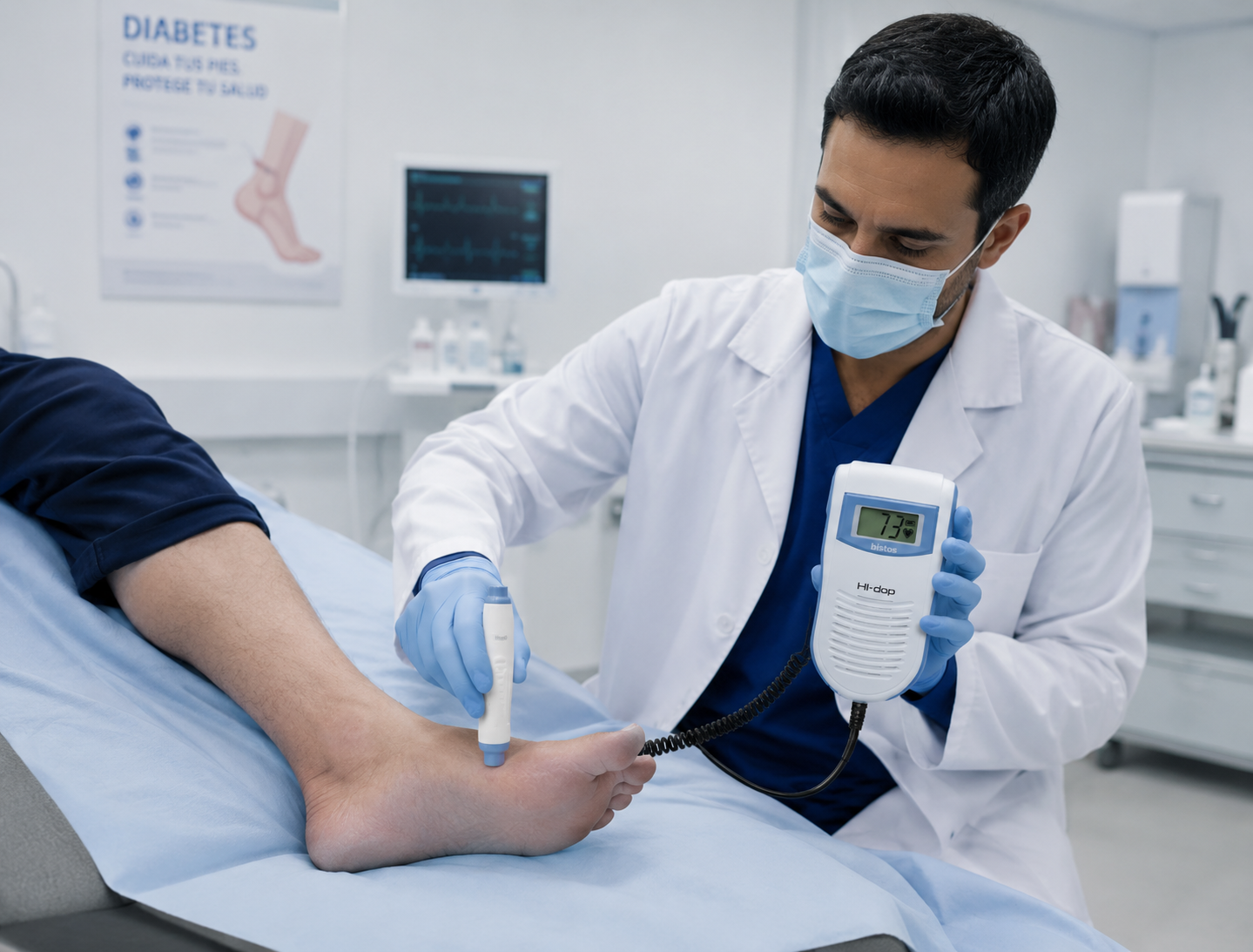 Evaluación de pie diabético con Doppler vascular