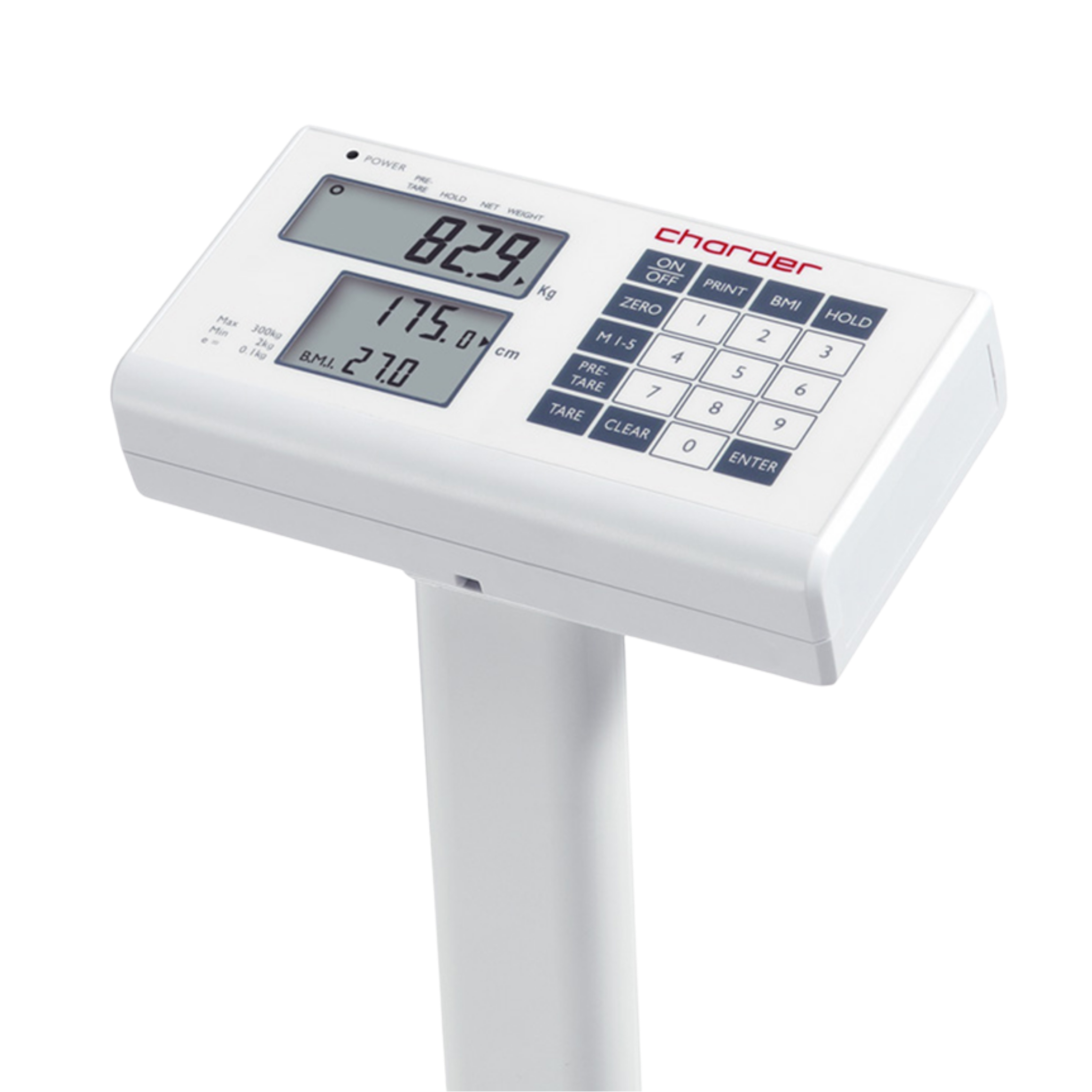 Balanza de Columna Charder MS4910 con Tallímetro | MD Perú Indicador DP3710 de la balanza Charder MS4910