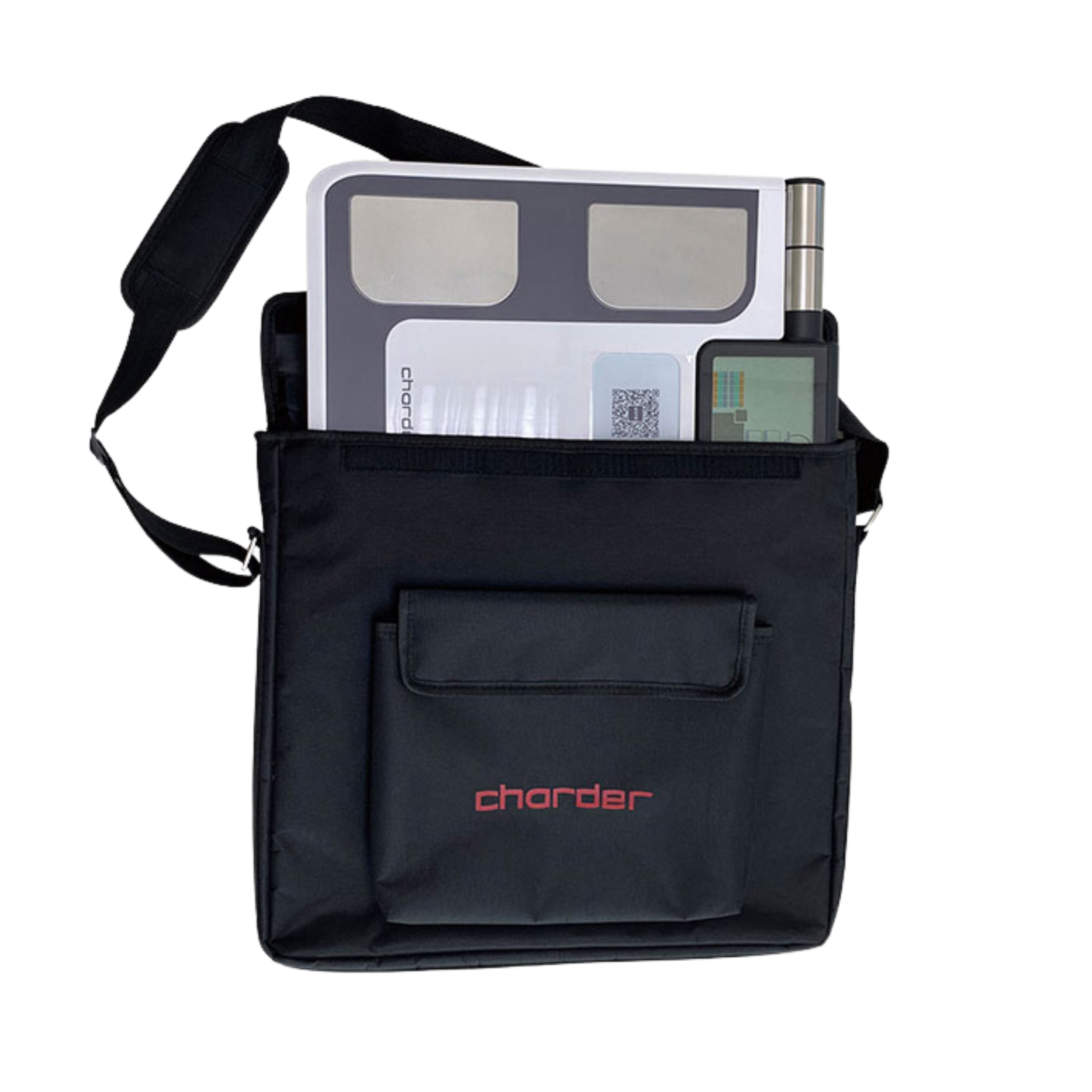 Charder U310 dentro de su bolsa de transporte