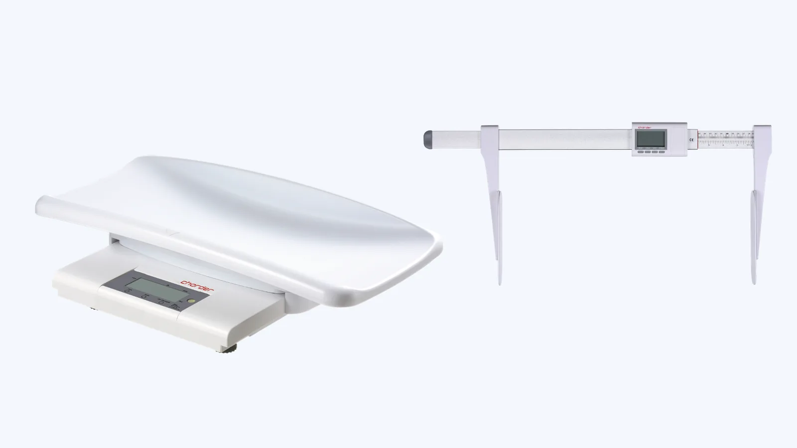 Balanza Pediátrica Neonatal Charder MS4200 Kit de pesaje y talla: balanza pediátrica Charder MS4200 y tallímetro digital infantil HM80D
