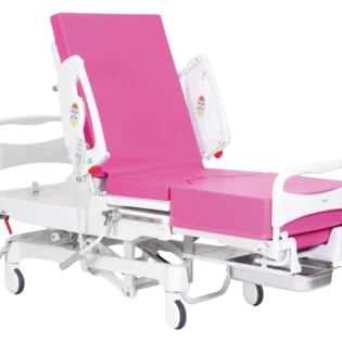 Cama de parto eléctrica FAMED ROSSA con respaldo elevado