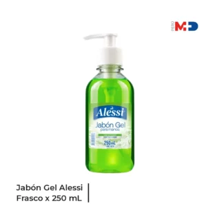 Jabón gel de manos Alessi frasco x 250 mL con válvula