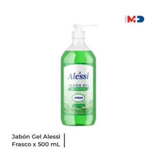 Jabón gel de manos Alessi frasco x 500 mL con válvula