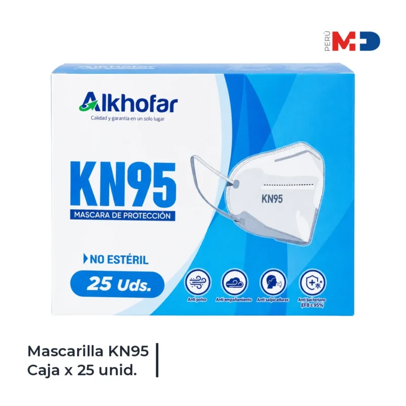 Tienda online de dispositivos médicos Mascarilla KN95 Alkhofar – Caja x 25 unidades