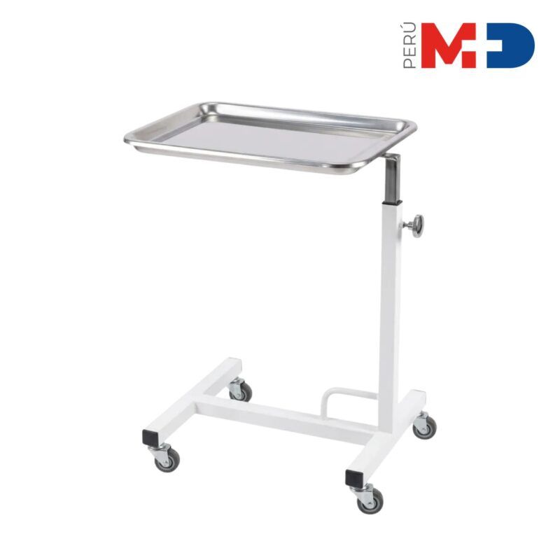 Tienda online de dispositivos médicos Mesa de Mayo Pintada con Bandeja Removible y Altura Regulable