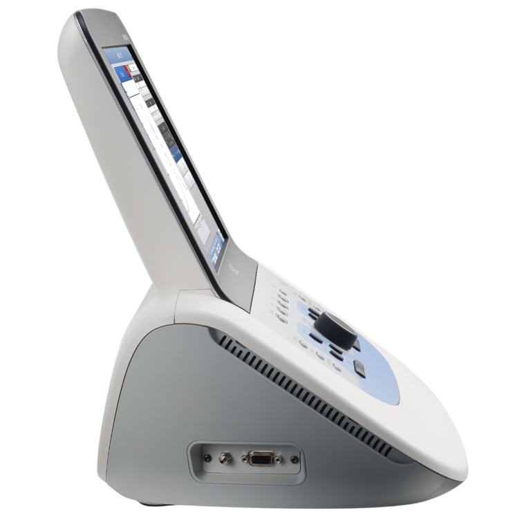 GSI TympStar Pro | Timpanómetro clínico con WideBand | MD Perú GSI TympStar Pro, vista lateral izquierda con puertos de conexión